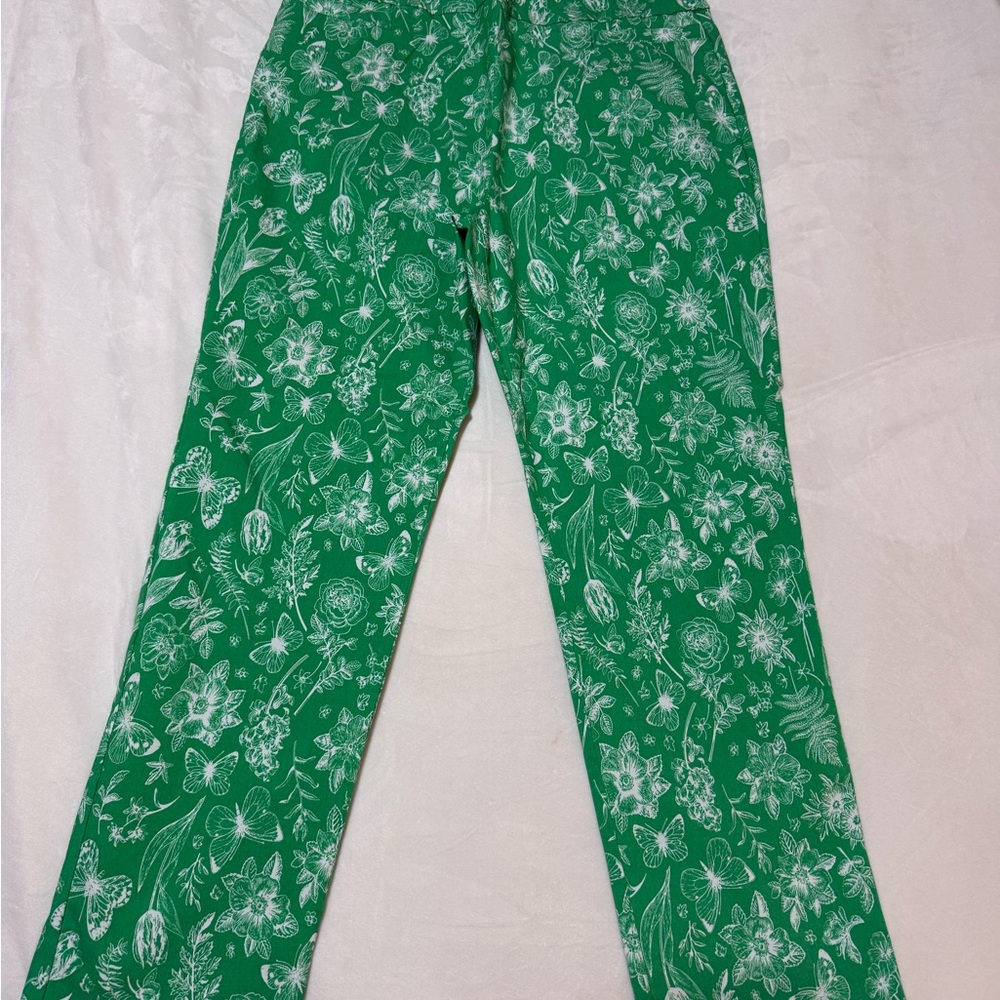 Kim Rogers Green Floral Pants